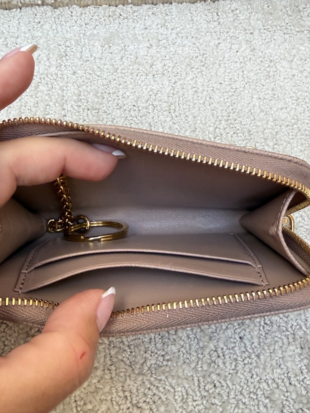 Prada Half Wallet in Beige - Picture 2 of 10